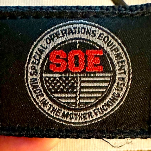 SPECIAL OPERATIONS EQUIPMENT EDC TACTICAL BELT- BLACK- SIZE 32 - Picture 3 of 7